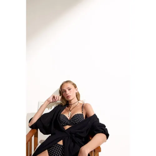 Haut de maillot super push-up Polka Dot Black Taille XS / 1 - Calzedonia - Modalova