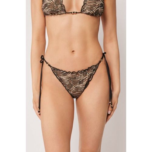 Bas de maillot brésilien à lanières Doll Zebra Taille L - Calzedonia - Modalova