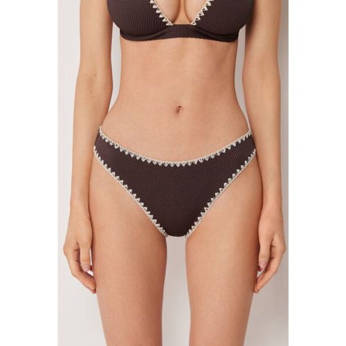 Bas de maillot Bicolor Embroidery Taille L - Calzedonia - Modalova