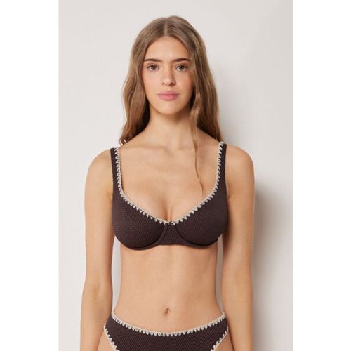 Haut de maillot balconnet Bicolor Embroidery Taille S / 2 - Calzedonia - Modalova