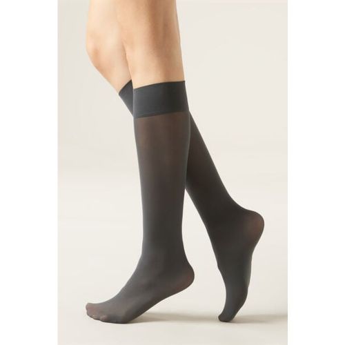 Mi-Bas Semi-Opaques 30 Deniers en Microfibre Taille TAILLE UNIQUE - Calzedonia - Modalova
