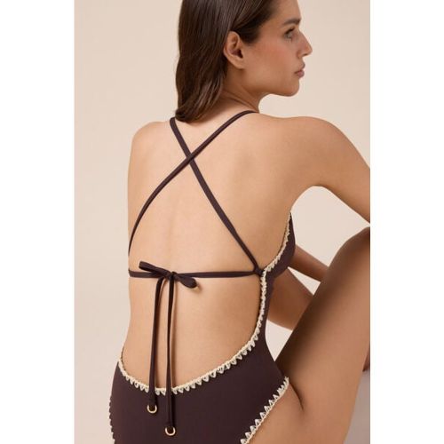 Maillot une pièce Premium Embroidery Taille L - Calzedonia - Modalova