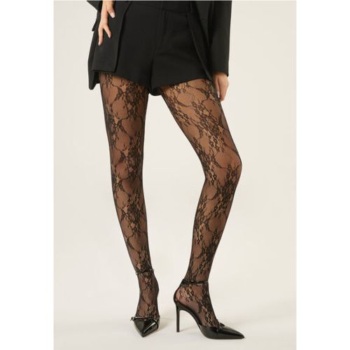 Collant en Dentelle à Fleurs Taille XL - Calzedonia - Modalova