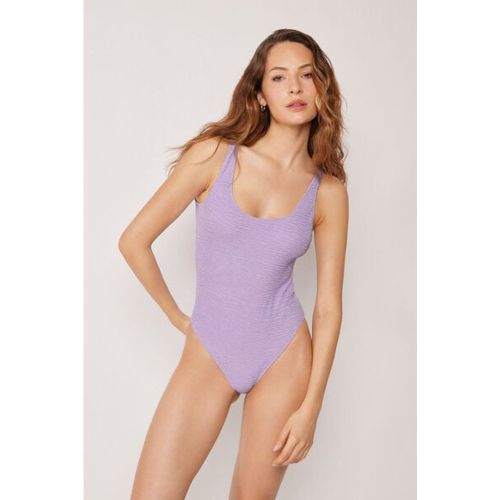 Maillot une pièce échancré Crinkle Waves Taille L - Calzedonia - Modalova