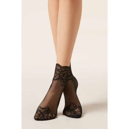 Chaussettes en tulle et dentelle Taille 37-39 - Calzedonia - Modalova