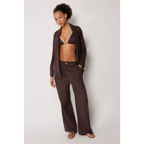 Pantalon avec lin et viscose Taille S - Calzedonia - Modalova