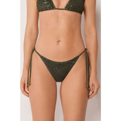 Bas de maillot brésilien à lanières Sequin Net Taille L - Calzedonia - Modalova