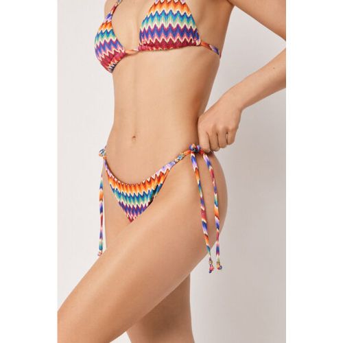 Bas de Maillot de Bain Brésilien Lanières Vibrant Chevron Taille S - Calzedonia - Modalova