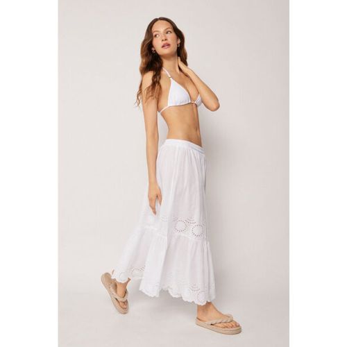 Jupe longue en dentelle Sangallo Taille S-M - Calzedonia - Modalova