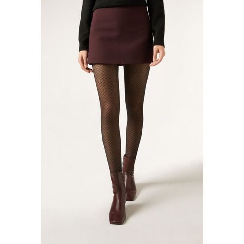 Collant Opaque à Losanges Taille M/L - Calzedonia - Modalova