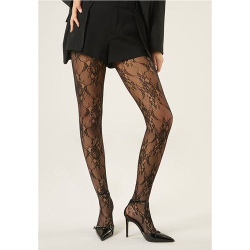 Collant en Dentelle à Fleurs Taille XL - Calzedonia - Modalova