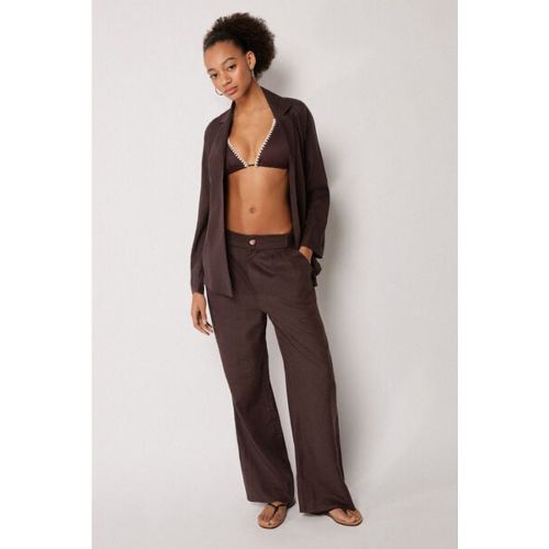 Pantalon avec lin et viscose Taille M - Calzedonia - Modalova