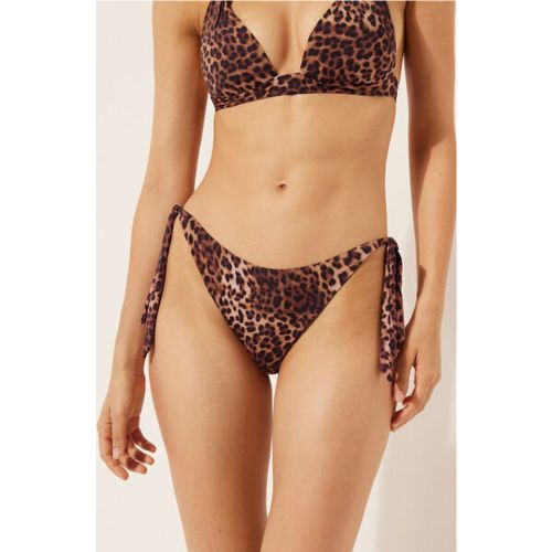 Bas de Maillot à Lanières Brown Animalier Taille L - Calzedonia - Modalova