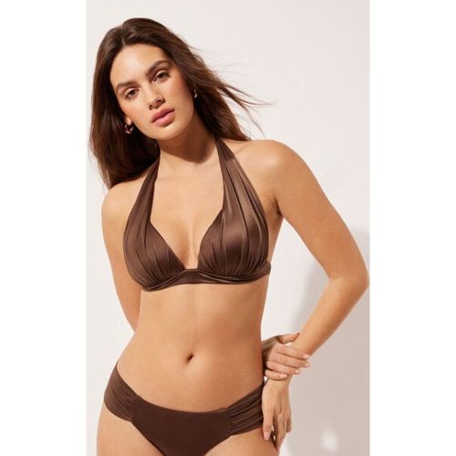 Haut de maillot triangle rembourré progressif Shiny Satin Taille L / 4 - Calzedonia - Modalova