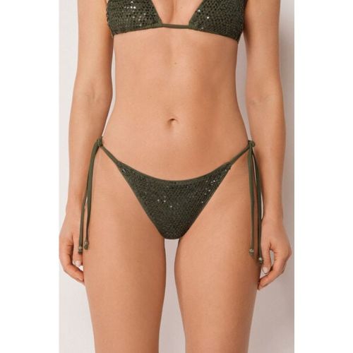 Bas de maillot brésilien à lanières Sequin Net Taille M - Calzedonia - Modalova