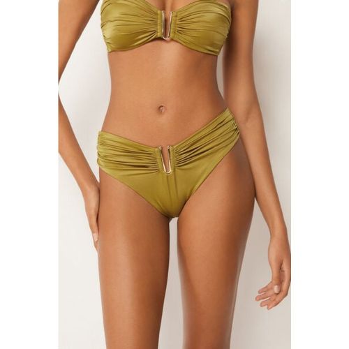 Bas de maillot taille haute Shiny Satin Taille M - Calzedonia - Modalova