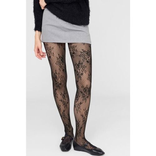 Collants Résille Dentelle Fleurie Taille XS/S - Calzedonia - Modalova