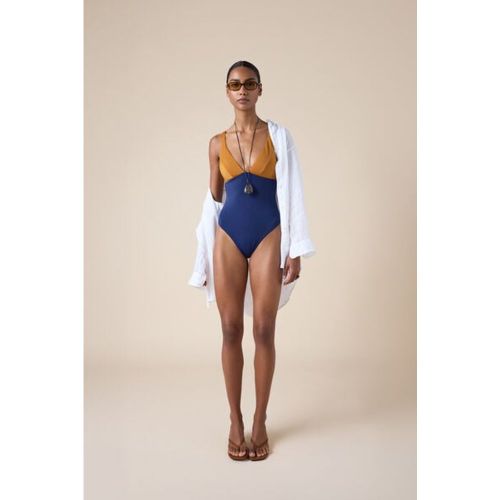 Maillot de Bain Une Pièce Royal Bicolor Taille L - Calzedonia - Modalova