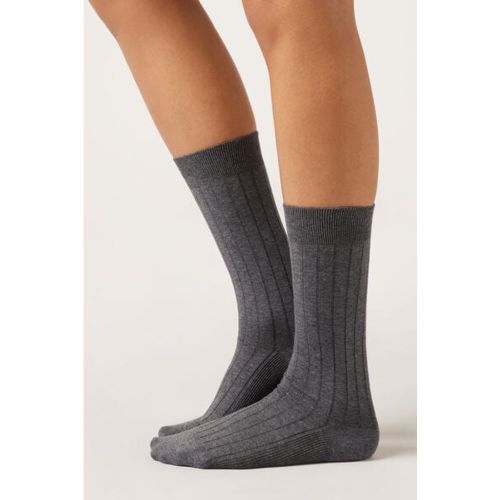 Chaussettes Mi-hautes Côtelées Taille TAILLE UNIQUE - Calzedonia - Modalova
