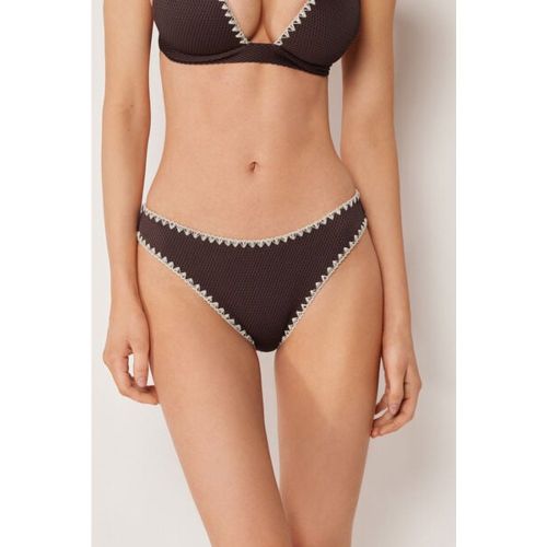 Bas de maillot Bicolor Embroidery Taille L - Calzedonia - Modalova