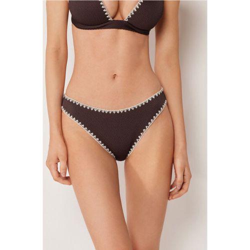 Bas de maillot Bicolor Embroidery Taille L - Calzedonia - Modalova