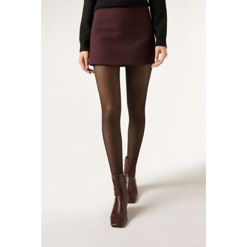 Collant Opaque à Losanges Taille M/L - Calzedonia - Modalova