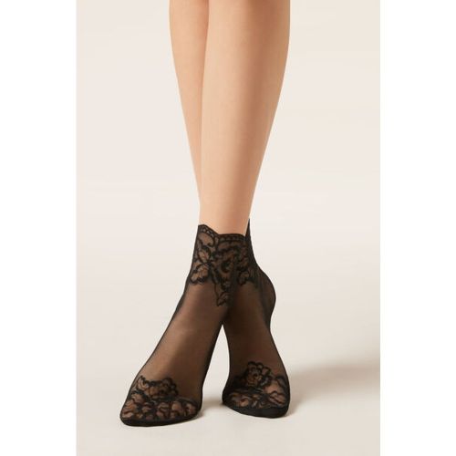 Chaussettes en tulle et dentelle Taille 37-39 - Calzedonia - Modalova