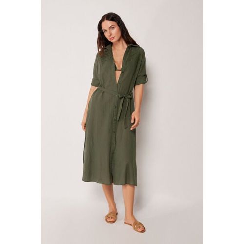 Robe Longue Chemisier Taille M-L - Calzedonia - Modalova