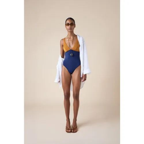 Maillot de Bain Une Pièce Royal Bicolor Taille L - Calzedonia - Modalova