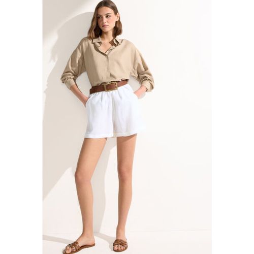 Chemisier court en lin et viscose Taille M - Calzedonia - Modalova