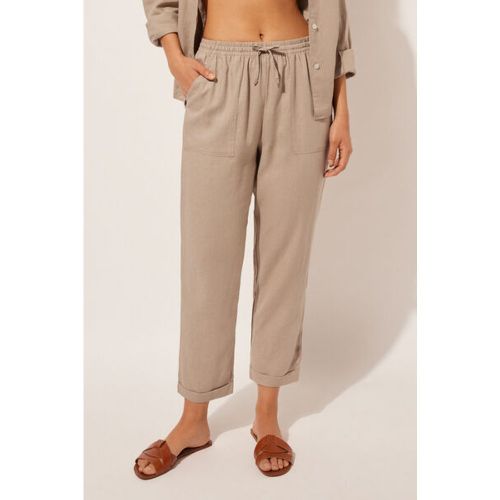 Pantalon en lin et viscose Taille L - Calzedonia - Modalova
