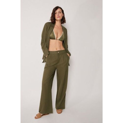 Pantalon avec lin et viscose Taille M - Calzedonia - Modalova