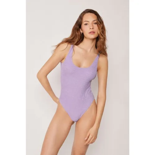 Maillot une pièce échancré Crinkle Waves Taille XS - Calzedonia - Modalova