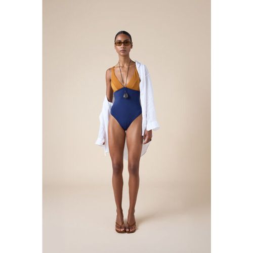 Maillot de Bain Une Pièce Royal Bicolor Taille L - Calzedonia - Modalova