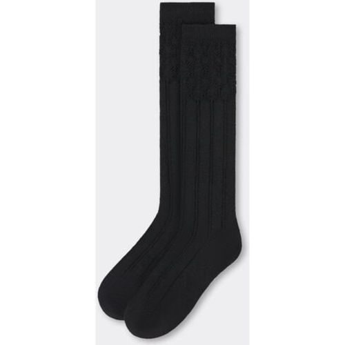 Chaussettes hautes avec laine à motif dentelle Taille TAILLE UNIQUE - Calzedonia - Modalova
