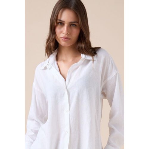 Chemisier court en lin et viscose Taille M - Calzedonia - Modalova