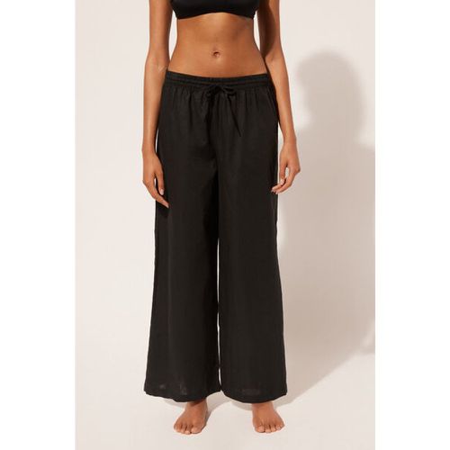 Pantalon en lin et coton Taille S - Calzedonia - Modalova