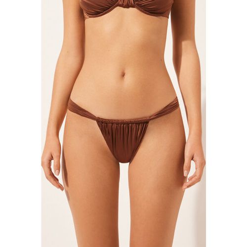 Bas de Maillot Brésilien avec Liens Fins Shiny Satin Taille M - Calzedonia - Modalova