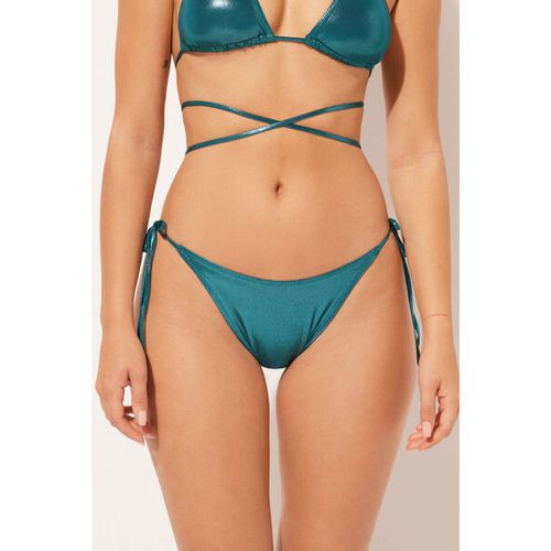 Bas de maillot brésilien à lanières Metallic Skin Taille M - Calzedonia - Modalova