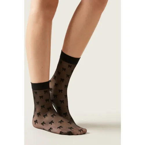 Chaussettes à motif intégral nœuds Taille TAILLE UNIQUE - Calzedonia - Modalova