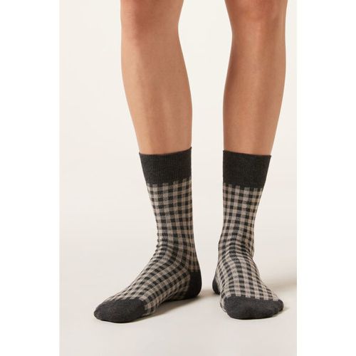 Chaussettes à motif vichy Taille TAILLE UNIQUE - Calzedonia - Modalova