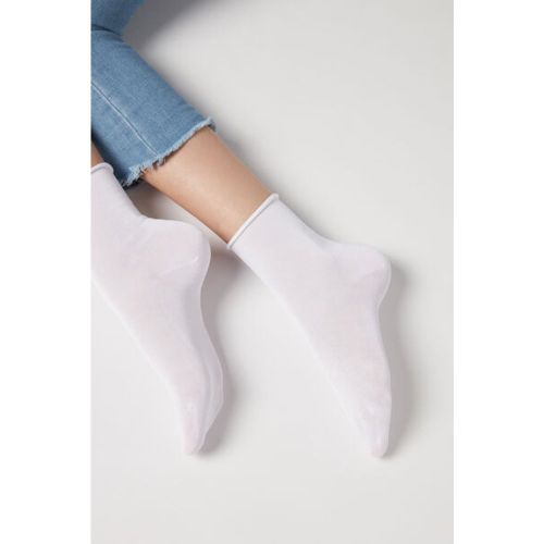 Chaussettes Courtes à Bords Francs en Fil D'Écosse Taille Taille Unique - Calzedonia - Modalova