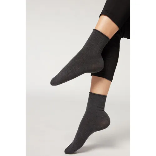 Chaussettes Courtes à Bords Francs en Laine et Coton Taille TU - Calzedonia - Modalova