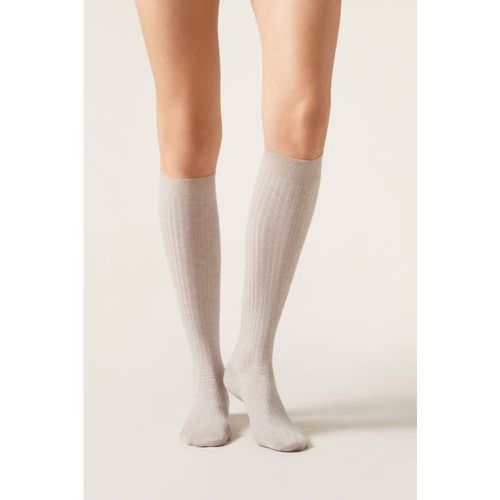 Chaussettes longues en cachemire côtelées Taille 36-38 - Calzedonia - Modalova