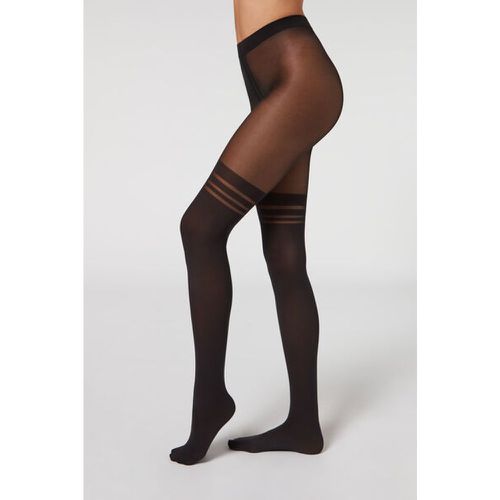 Collant Effet Chaussettes Hautes Motif Côtelé Taille XS/S - Calzedonia - Modalova