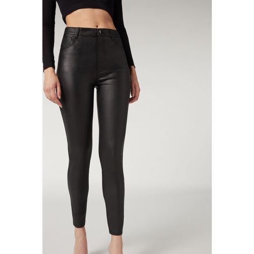 Legging Skinny Effet Cuir Taille L - Calzedonia - Modalova