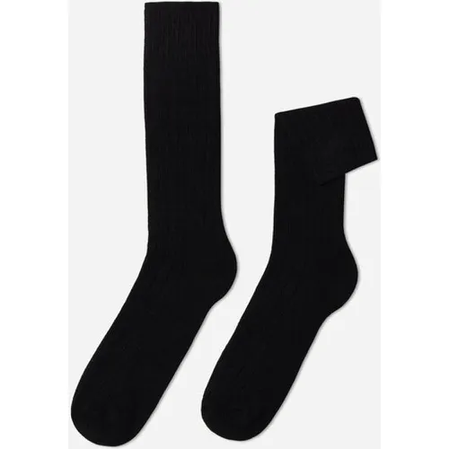 Chaussettes courtes côtelées avec laine et cachemire Taille 42-43 - Calzedonia - Modalova