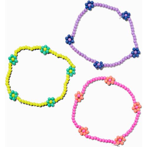 Bracelets de cheville perlés avec motif floral Club - Lot de 3 - Claire's - Modalova