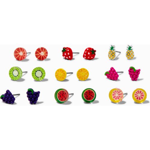 Clous d'oreilles en acrylique fruits - Lot de 9 - Claire's - Modalova