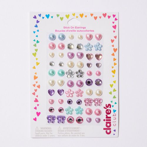 Boucles d'oreilles autocollantes couleur nacrée Club - Lot de 30 - Claire's - Modalova